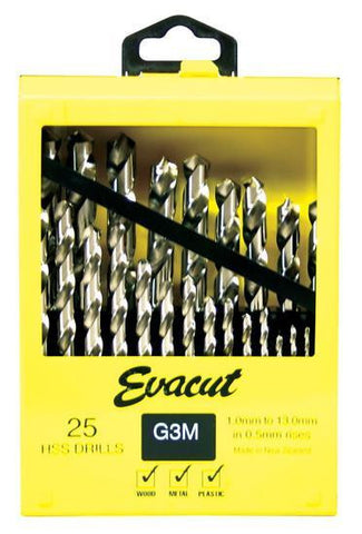 EVACUT  1-13x0.5mm BRIGHT DRILL SET