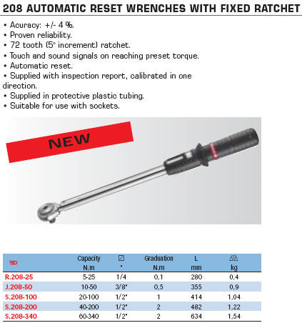 FACOM  TORQUE WRENCH 1/2dr 40-200Nm